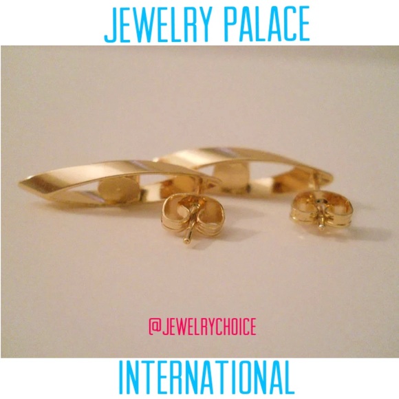 🆕14K Gold Filled Crystal Long Oval Shape Post Earrings - Picture 12 of 12